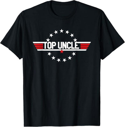 Funny Uncle Shirts, Gifts For Uncle, Top Uncle Funny Vintage 80s 80's Uncle Father's Day T-Shirt - Menswear Casual Cotton