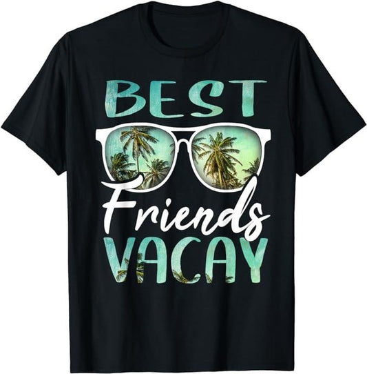 Funny Vacation Shirt, Best Friends Vacay Vacation Squad Group Cruise Drinking Fun T-Shirt Menswear Casual Cotton