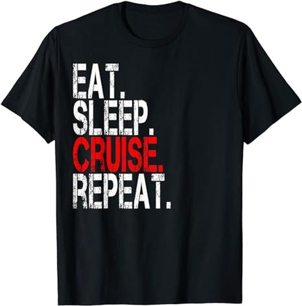 Funny Vacation Shirt, Eat Sleep Cruise Repeat Funny Vacation T-Shirt Casual Cotton Hoodie, Sweatshirt | DripVista.com