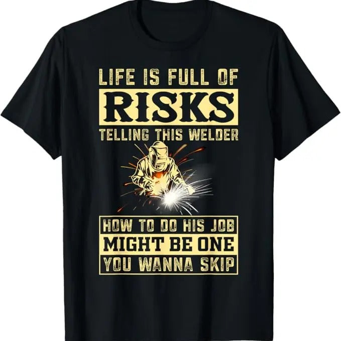 Funny Welder Shirt, Welder Gifts, Funny Welding Gear Welder Men T-Shirt - Menswear Casual Cotton