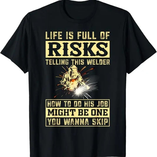 Funny Welder Shirt, Welder Gifts, Funny Welding Gear Welder Men T-Shirt - Menswear Casual Cotton