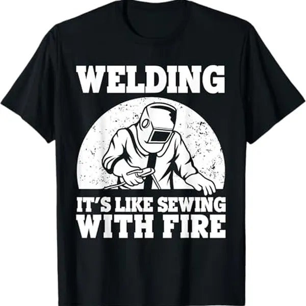 Funny Welder Shirt, Welder Gifts, Welder Welding Metal Weld T-Shirt - Menswear Casual Cotton