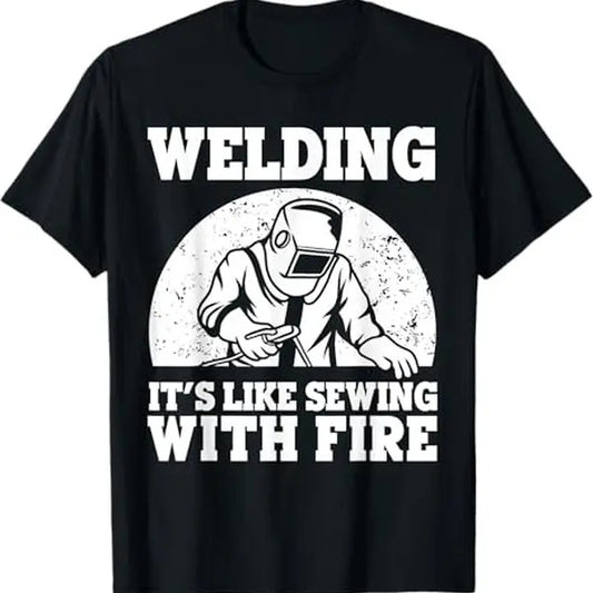 Funny Welder Shirt, Welder Gifts, Welder Welding Metal Weld T-Shirt - Menswear Casual Cotton