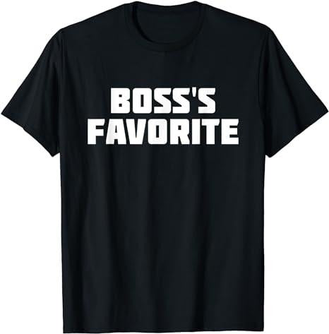 Funny Work Shirts, Boss's Favorite Funny Job Work T-Shirt Menswear Casual Cotton Hoodie, Sweatshirt | DripVista.com