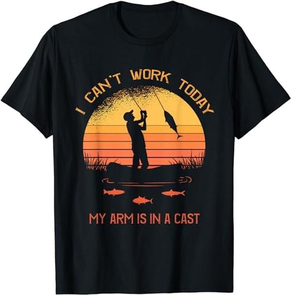 Funny Work Shirts, Lucky Brand Unisex Child Funny Fishing Short Sleeve T-Shirt Menswear Casual Cotton Hoodie, Sweatshirt