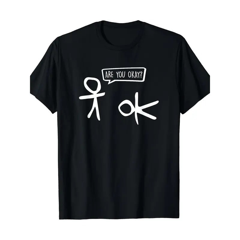 Funny match man, are you okay? Cartoon kindness Kindness help support T-shirt, men's T-shirt Made in USA