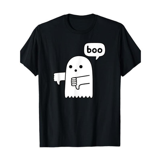 Funny thumb down Ghost Scream Boo Disapproves T-shirt -100% Cotton Made in USA