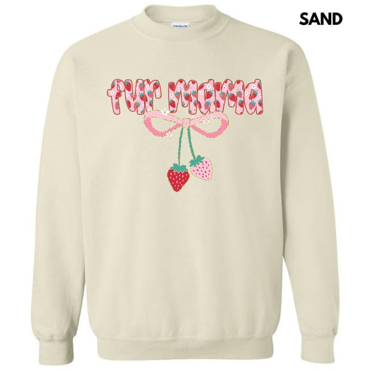 Fur Mama Strawberry Coquette Sweatshirt 'NLB'
