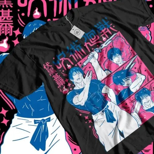 Fushiguro Toji T-shirt Jujutsu Kaisen Anime Horror Gifts Short Sleeve All Sizestyle{n002}2