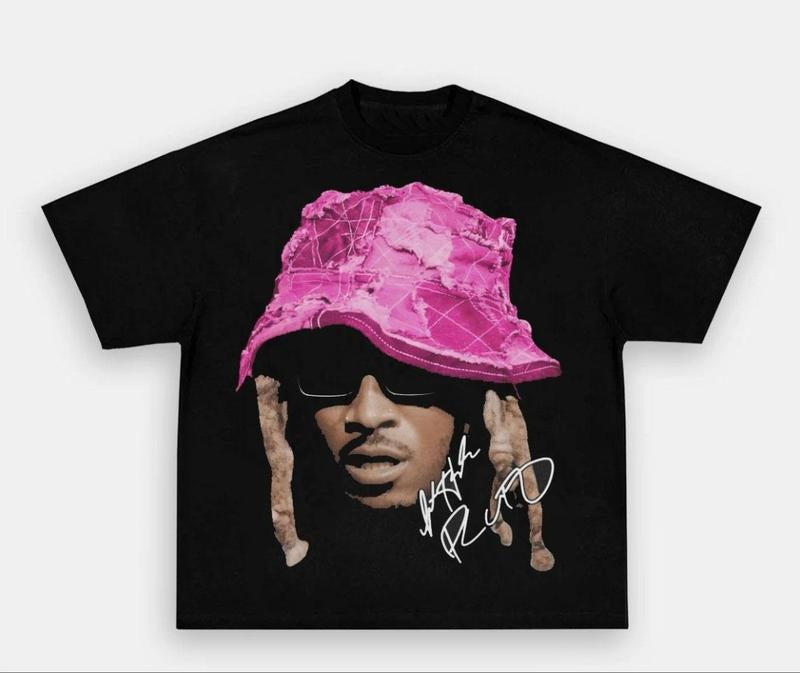 Future Big Face Pink Bucket" Graphic Tee Fabric Unisex Top Tshirt Hoodie, Sweatshirt | DripVista.com