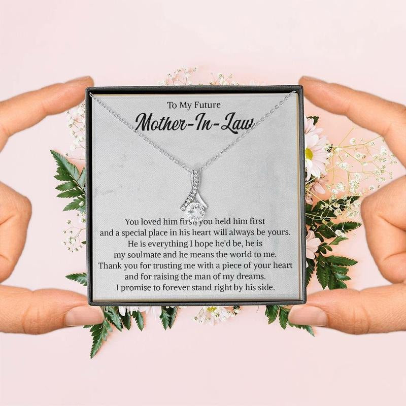 Future Mother In Law Necklace, Mother In Law Gift Idea, Mothers Day, Necklace With Message Card, Gift For Future Mom In...