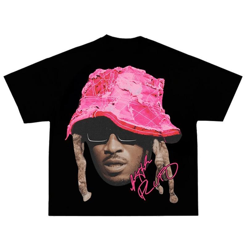 Future Pink Big Face Graphic Rap Tee Hoodie, Sweatshirt | DripVista.com