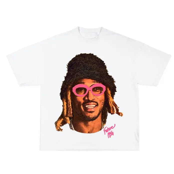 Future Pink Cute Rap Graphic Big Face T-shirt Hoodie, Sweatshirt | DripVista.com