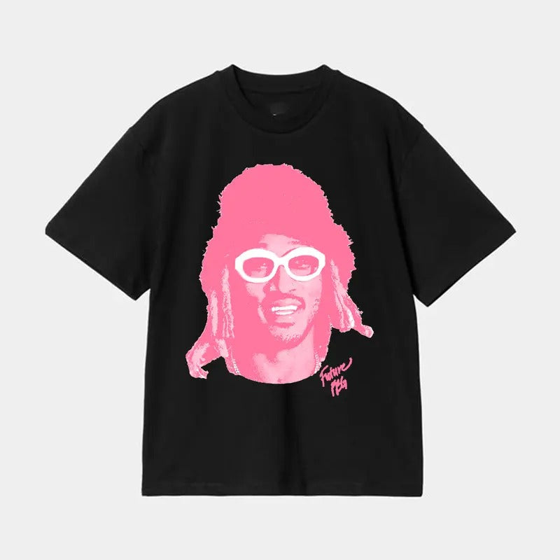 Futuree PINK Signature Big Face Rap Tee Shirt - Cool and Trendy Graphic Hoodie, Sweatshirt | DripVista.com