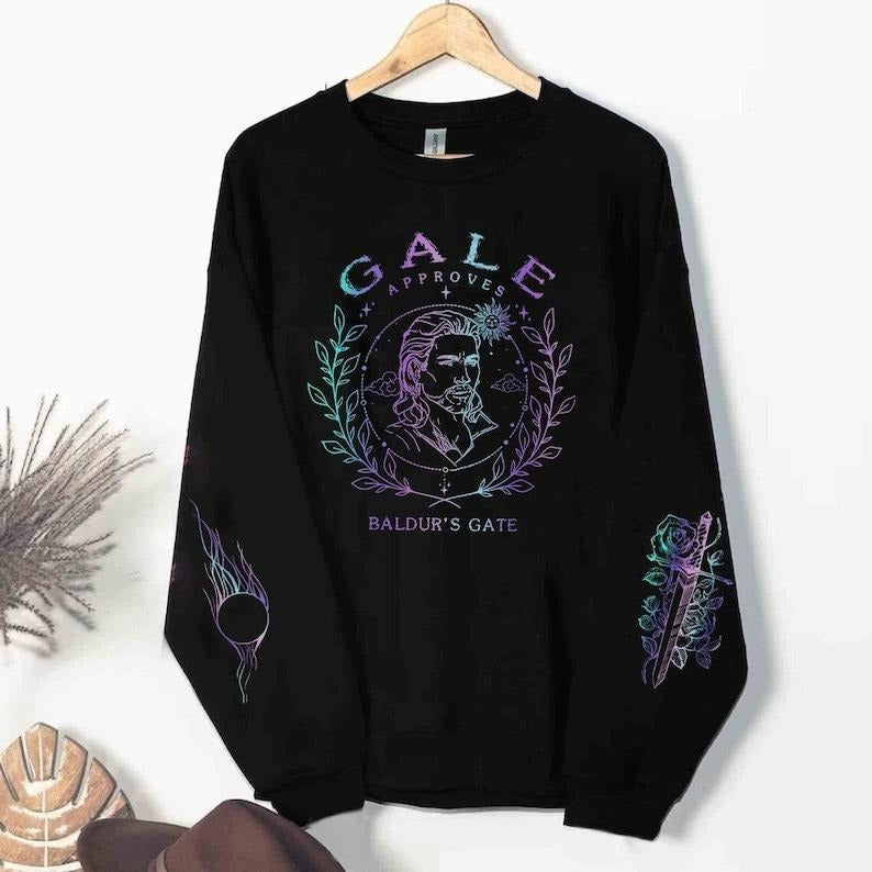 GALE Approves Sweatshirt, Baldurs Gate 3 Gale Sweatshirt, Video Game Shirt, Gale Human Wizard, Gale Sweatshirt, BG3 Merch, Gamer Gift