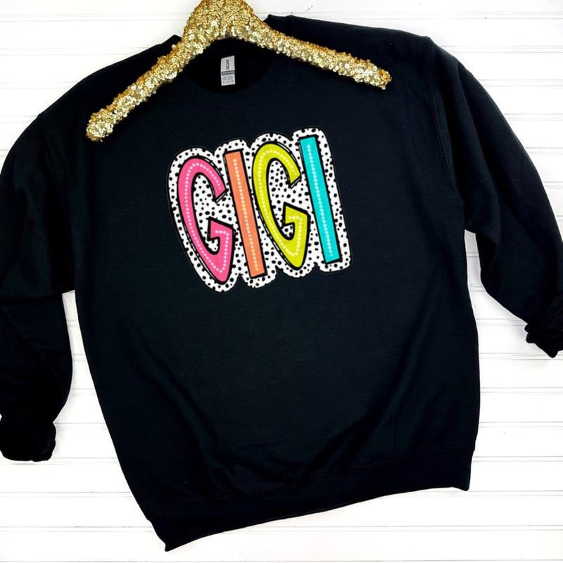 GIGI Neon Spotted Sweatshirt