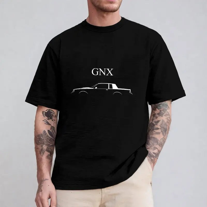 GNX Car Shirt Casual Style Crew Neck Short Sleeve T-Shirt Tops Trendy for Unisex, Perfect Gift