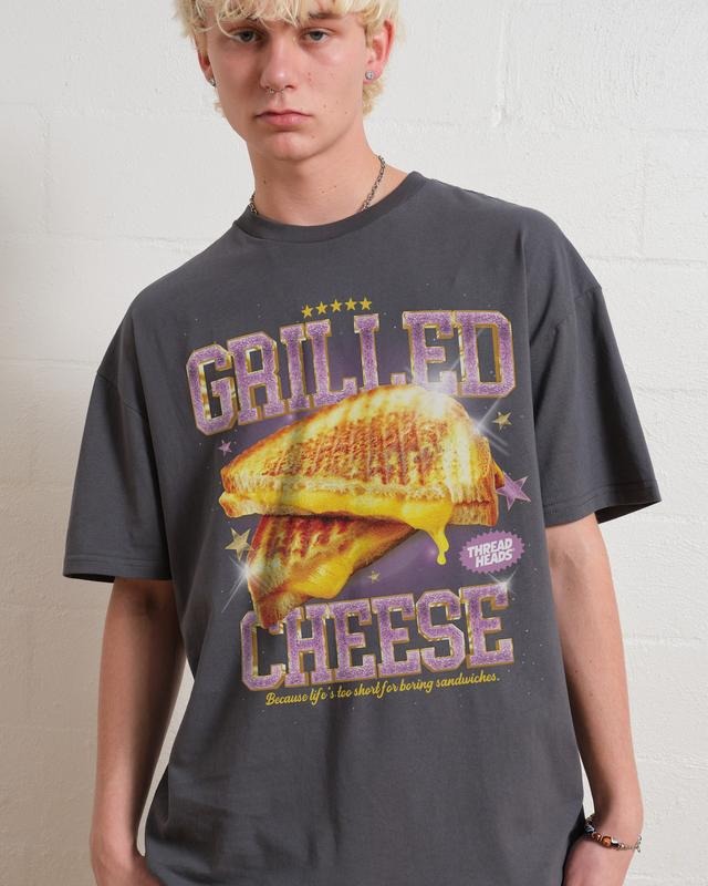 GRILLED CHEESE T-SHIRT, Men Summer Fashion Cotton, Cotton Menswear, S to 3XL Soft Top