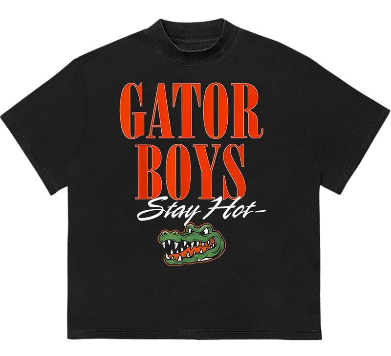 Gaator Boys Shirt Crocodile Football Cheer Tshirt Graphic Tee Unisex Vintage 90s Gift For Men