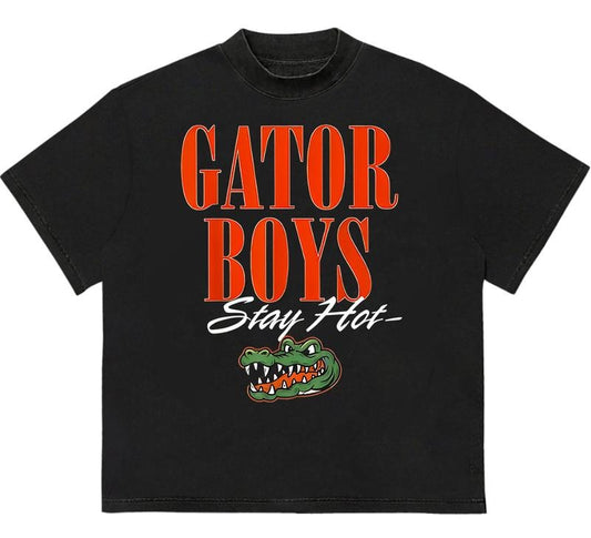 Gaator Boys Shirt Crocodile Football Cheer Tshirt Graphic Tee Unisex Vintage 90s Gift For Men
