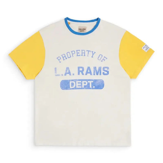 Gallery dept x Color Block Tee distressed print contrast short sleeved T-shirt