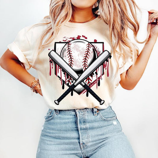 Game Day Baseball Drip T-Shirt, Baseball Coquette T-Shirt, Baseball Mama Shirt, Baseball Home Plate, Tis the Season