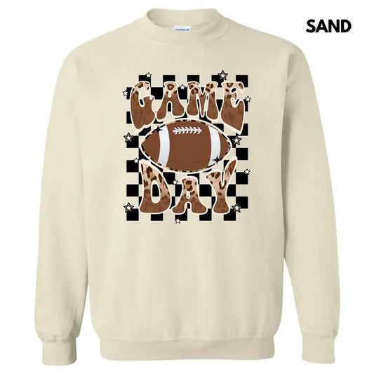 Game Day Checkered Football Sweatshirt 'NLB'
