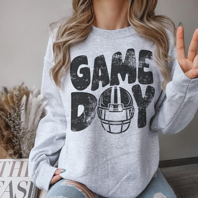 Game Day Football Sweatshirts Game Day Football Season Pullovers Fall Sports Football Hoodie Casual Football Sports...