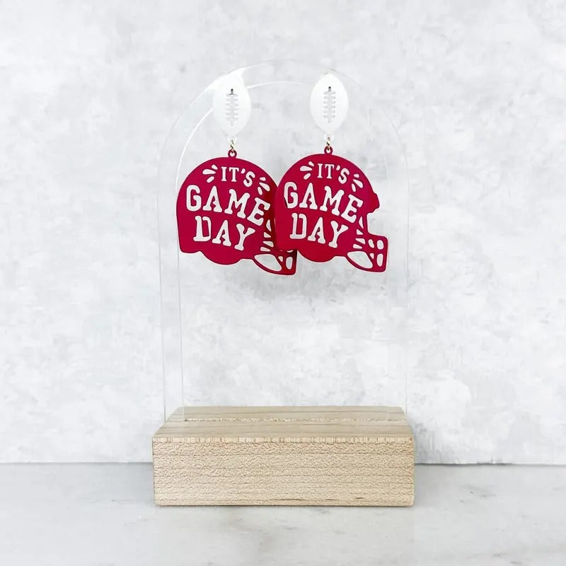 Game Day Helmet Earrings *Final Sale* T-Shirts, Hoodie, Sweatshirt | DripVista.com