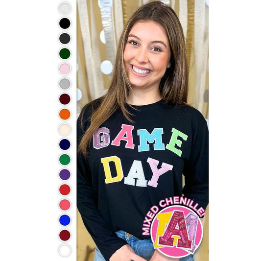 Game Day Sequin Funky Mix Long Sleeve T-Shirt