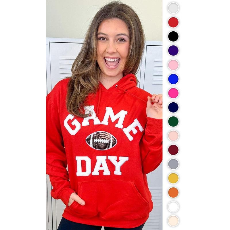 Game Day Sparkle Football Adult Hoodie T-Shirts, Sweatshirt | DripVista.com