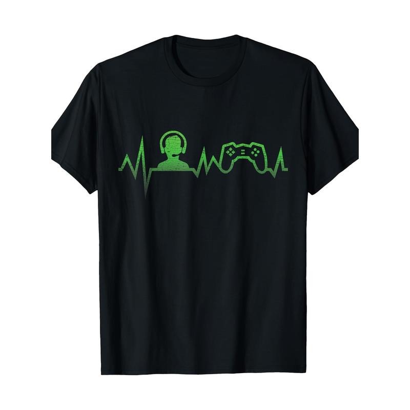 Game Graphics Video game controller Player heartbeat 100% cotton T-shirt Made in USA Hoodie, Sweatshirt | DripVista.com