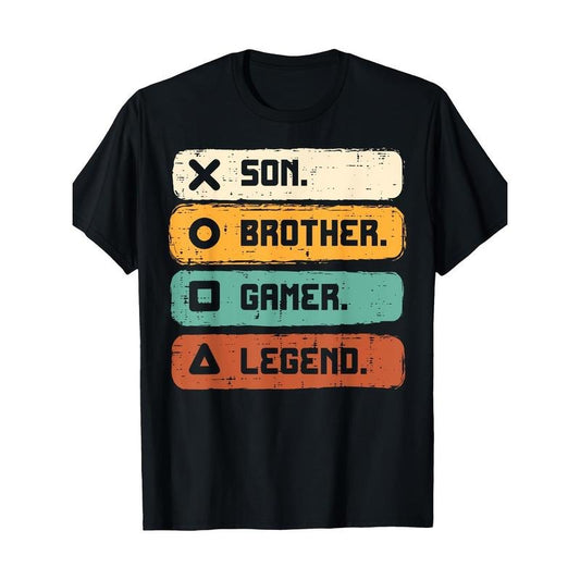 Game T-Shirt for Son, Brother, Teens, and Boys - Gaming Men's T-Shirts with Fun Design - Quality Cotton Fabric and Casual Style Made in USA