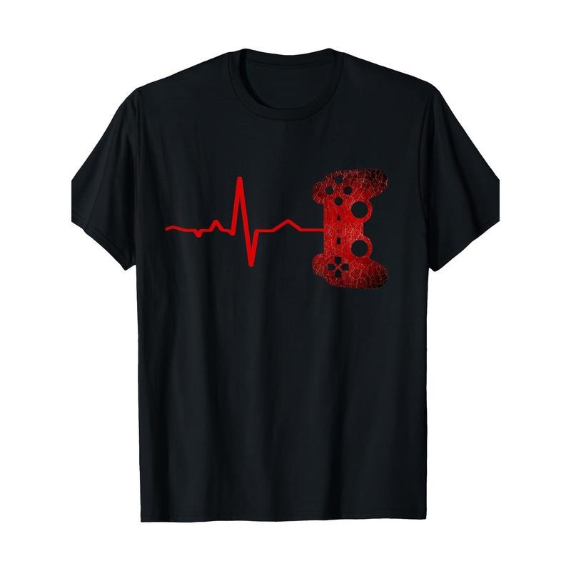 Gamer Heartbeat Video Games Gaming Boys Teens Men T-Shirt - made in usa Hoodie, Sweatshirt | DripVista.com
