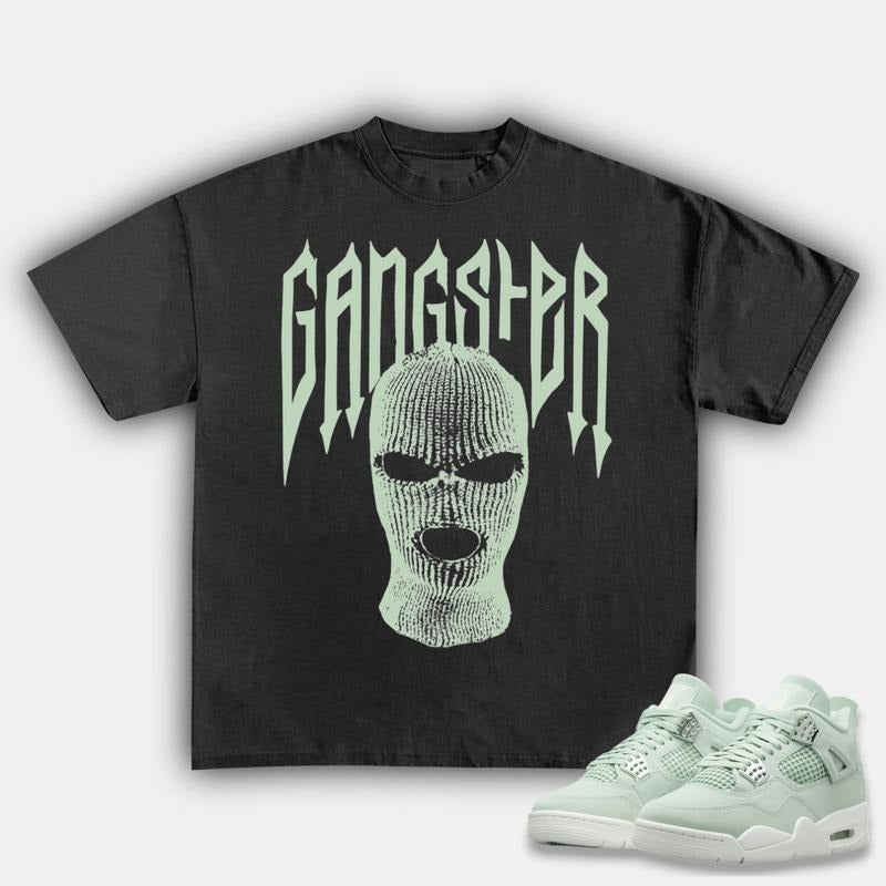 Gangster Match 4s Seafoam Sneakers, Unisex Cotton T-shirt, Y2K Graphic Tee with Streetwear Aesthetic Hoodie, Sweatshirt