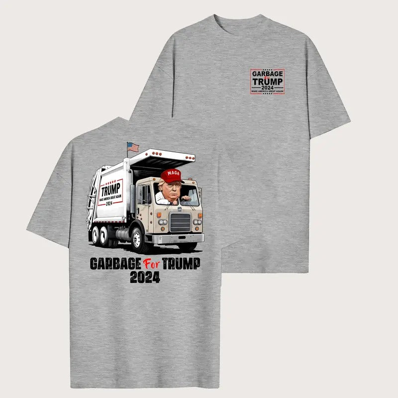 Garbage For Trump 2024 Shirt, Trump Garbage Truck Shirt, Political Election, Trump Supporters, Election 2024, Full Sizes Cotton Top
