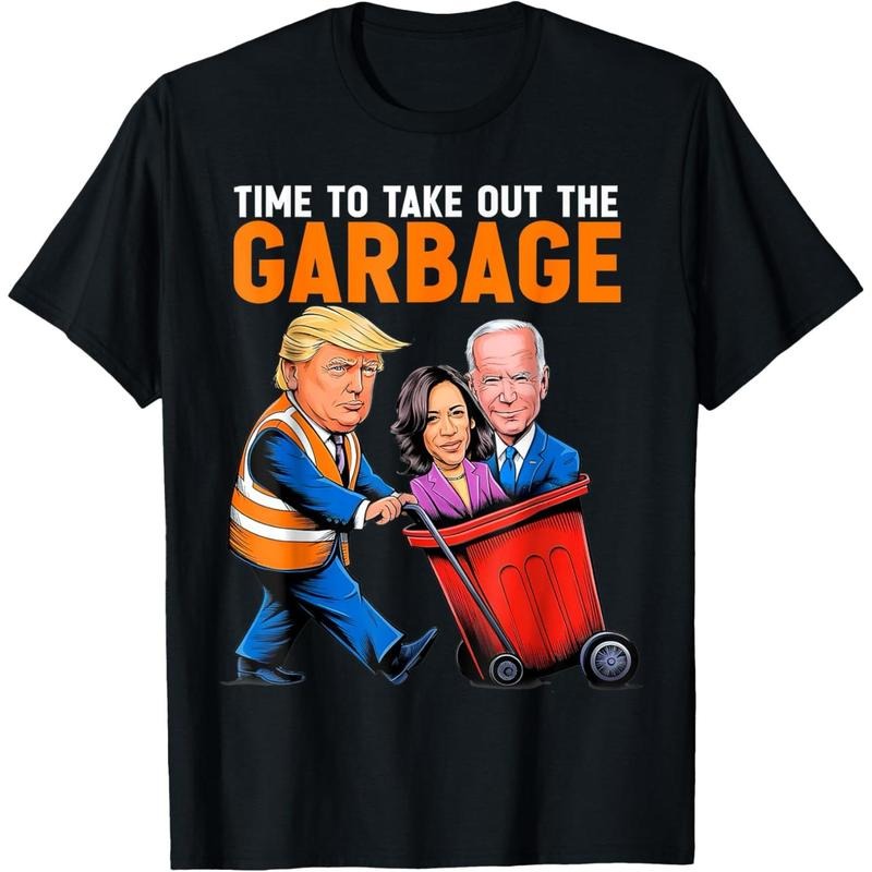 Garbage for Trump 2024 Funny Time to take out Garbage Biden T-Shirt made in usa Hoodie, Sweatshirt | DripVista.com