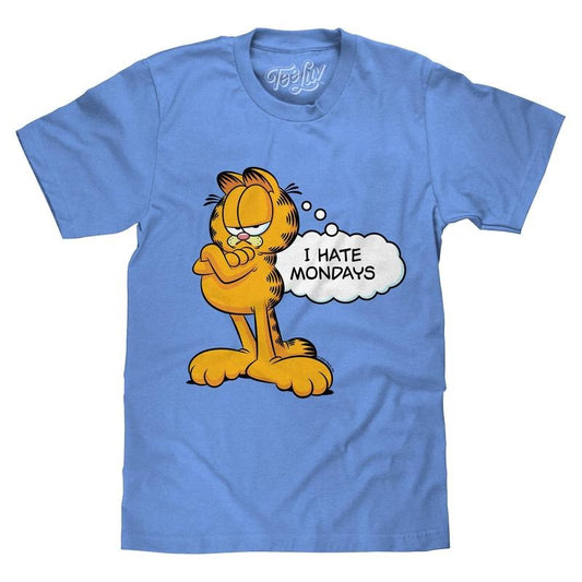 Garfield I Hate Mondays T-Shirt - Light Blue