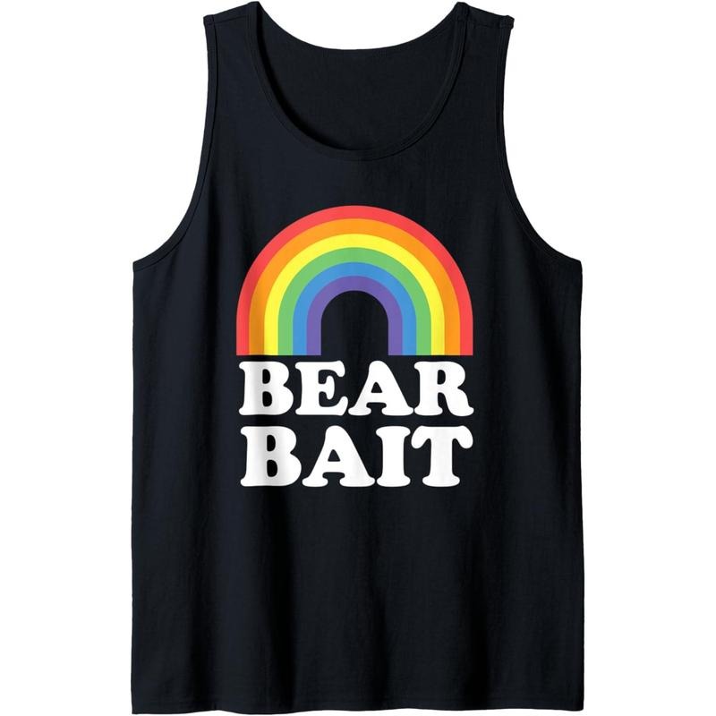 Gay Bear Bait Rainbow LGBT Tank Top T-Shirts, Hoodie, Sweatshirt | DripVista.com