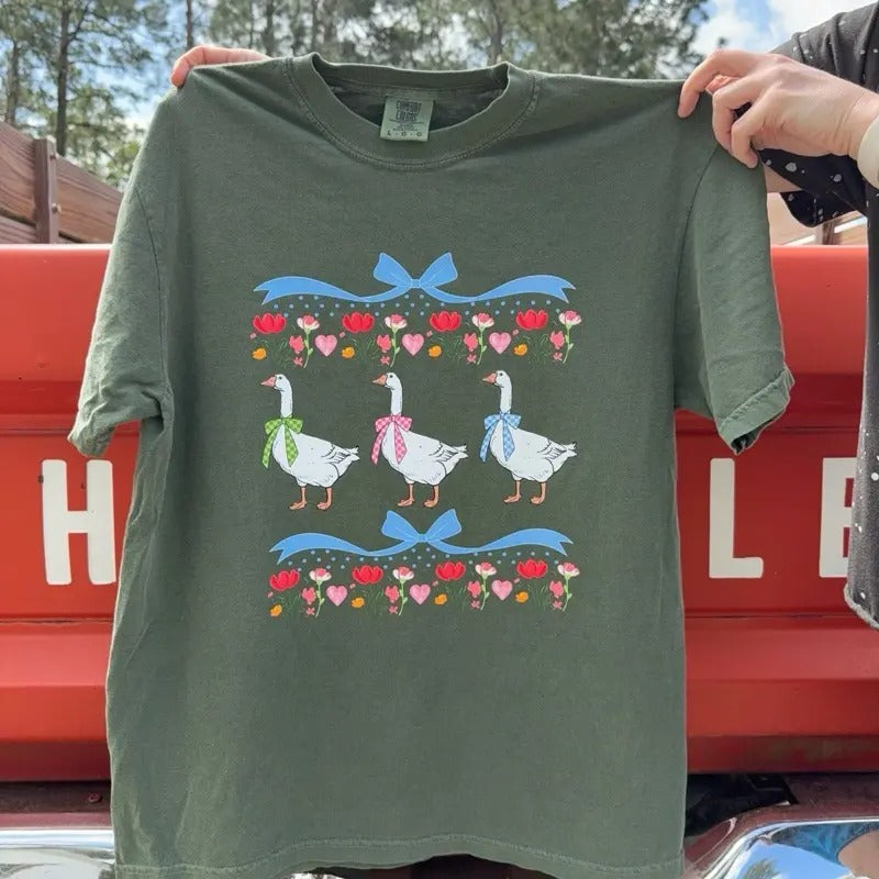 Geese Coquette Cottage Shirt Hoodie, Sweatshirt | DripVista.com
