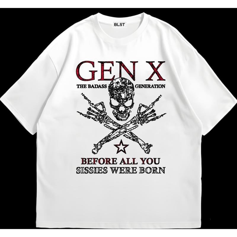Gen X B T-Shirt Soft Cotton Add Your Unique Twist HipHop Graphic Retro 90s Vintage Hoodie, Sweatshirt | DripVista.com