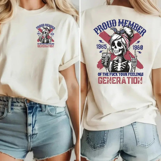 Gen X Halloween Tee, Proud Member Of The F*Ck Your Feelings Generation X Shirt, The True Fafo Generation, Unisex Shirt, Casual Clothing Top Womenswear