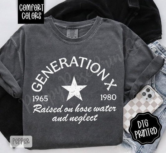 Gen X Shirt Comfort Colors, Trendy Women's Graphic Tshirt