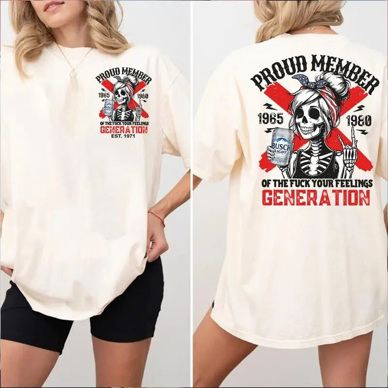 Gen X Shirt Proud Members Of Gen X Bus Shirt, Customize Gen X Shirt Raised On Hose Water And Neglect T-Shirt - Vintage...