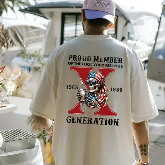 Gen X Shirt, Generation X Halloween Shirt, Retro Gen X Shirt, Gift For Gen X, Skeleton Shirt, Spooky Season Tee, New Version Gen X, Unisex Short Sleeve Tee Shirt