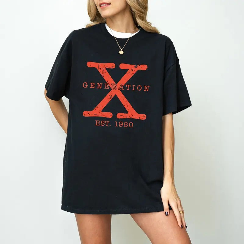 Gen X TShirt, Generation X T-Shirt, Gen X Sweatshirt, Generation X Shirt, Raised on Hose Water and Neglect Shirt, Retro X Generation T-Shirt
