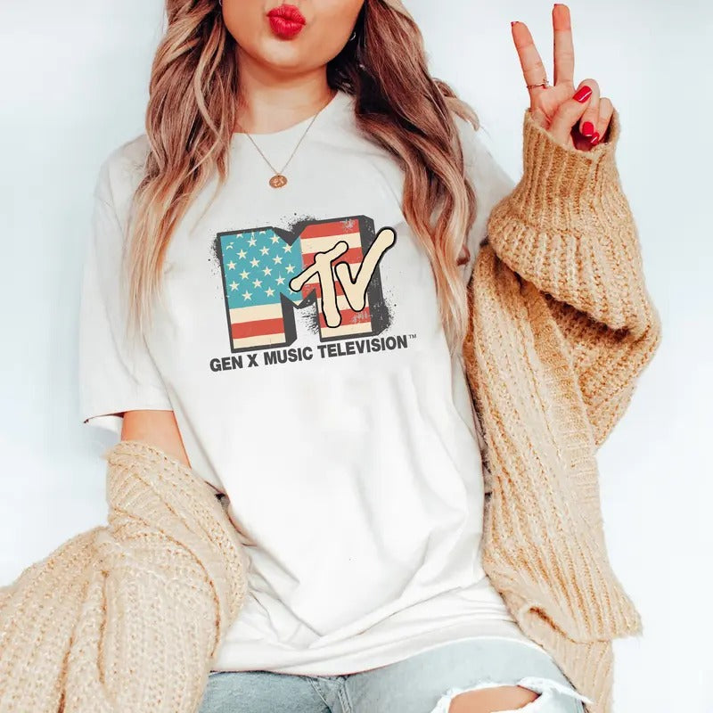 Gen X TV Music Retro T-Shirt, Generation X Shirt, Retro Gen X Graphic Shirt, Generation X Shirt Cotton Top, Full Size, Full Colors Comfort Womenswear