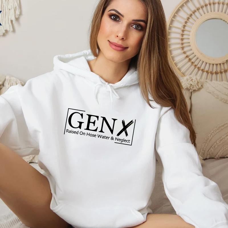 GenX Hoodie Funny Generation X Shirt , GenX shirt Gen X Tee Cotton Top Womenswear Check Womenswear Check Sweatshirt