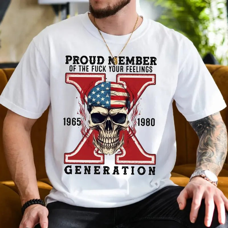 Generation X Fafo Shirt, Gen X Halloween Shirt, Raised On House Water And Neglect, Humorous Tee, Unisex Short Sleeve Tee Shirt, Menswear