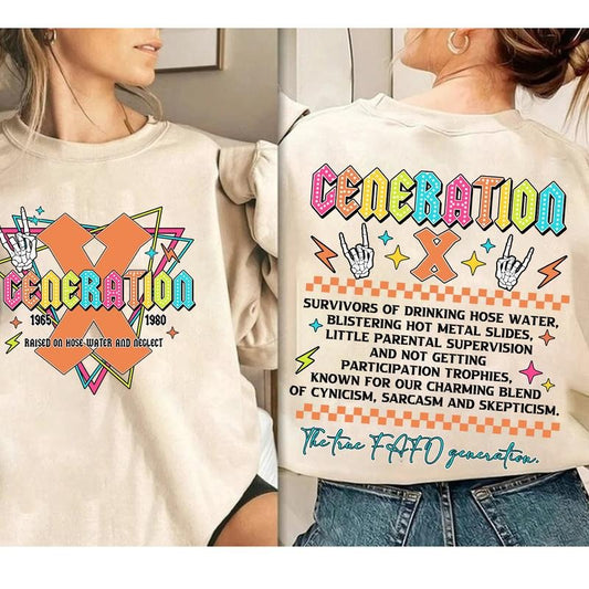 Generation X Gen X Shirt, Raised On Hose Water And Neglect,Sarcasm Shirt, Generation X Shirt, Dalmatian Dot Shirt, Generation Shirt